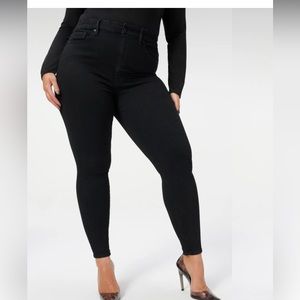 Good American Black Good Legs Stretchy Jeans Size 20